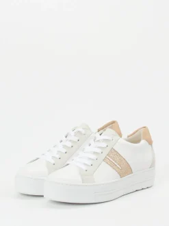 Paul Green – Sneaker aus Kalbleder mit Glitzereffekt