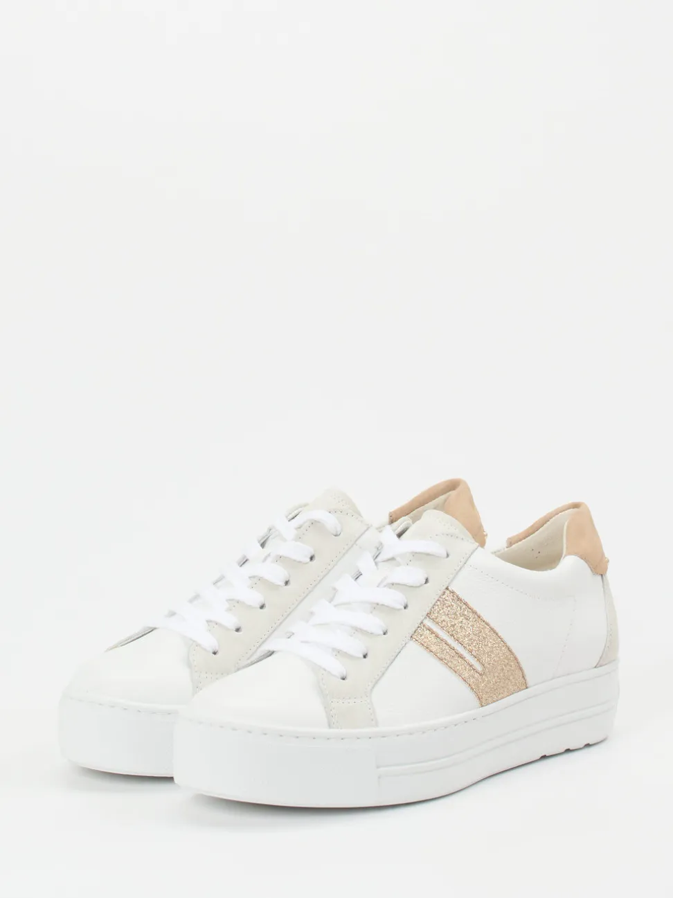 Paul Green – Sneaker aus Kalbleder mit Glitzereffekt