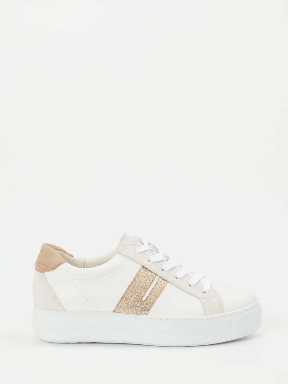 Paul Green – Sneaker aus Kalbleder mit Glitzereffekt