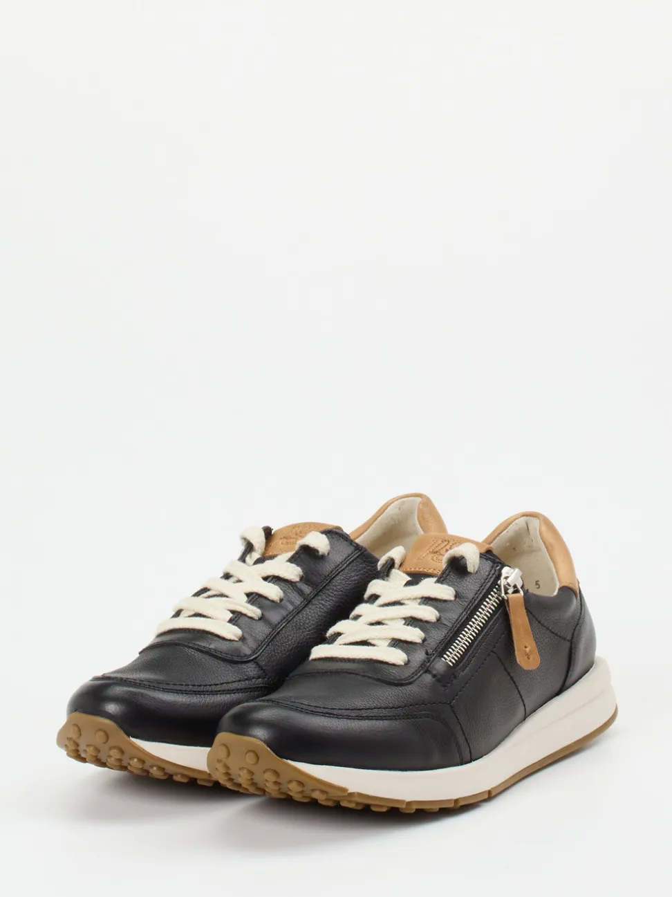 Paul Green – Sneaker aus Kalbleder in Schwarz