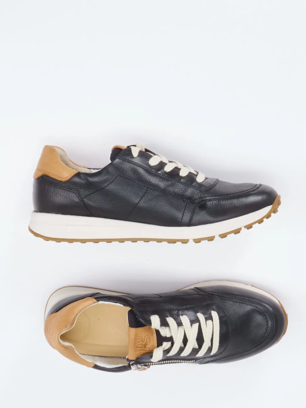 Paul Green – Sneaker aus Kalbleder in Schwarz