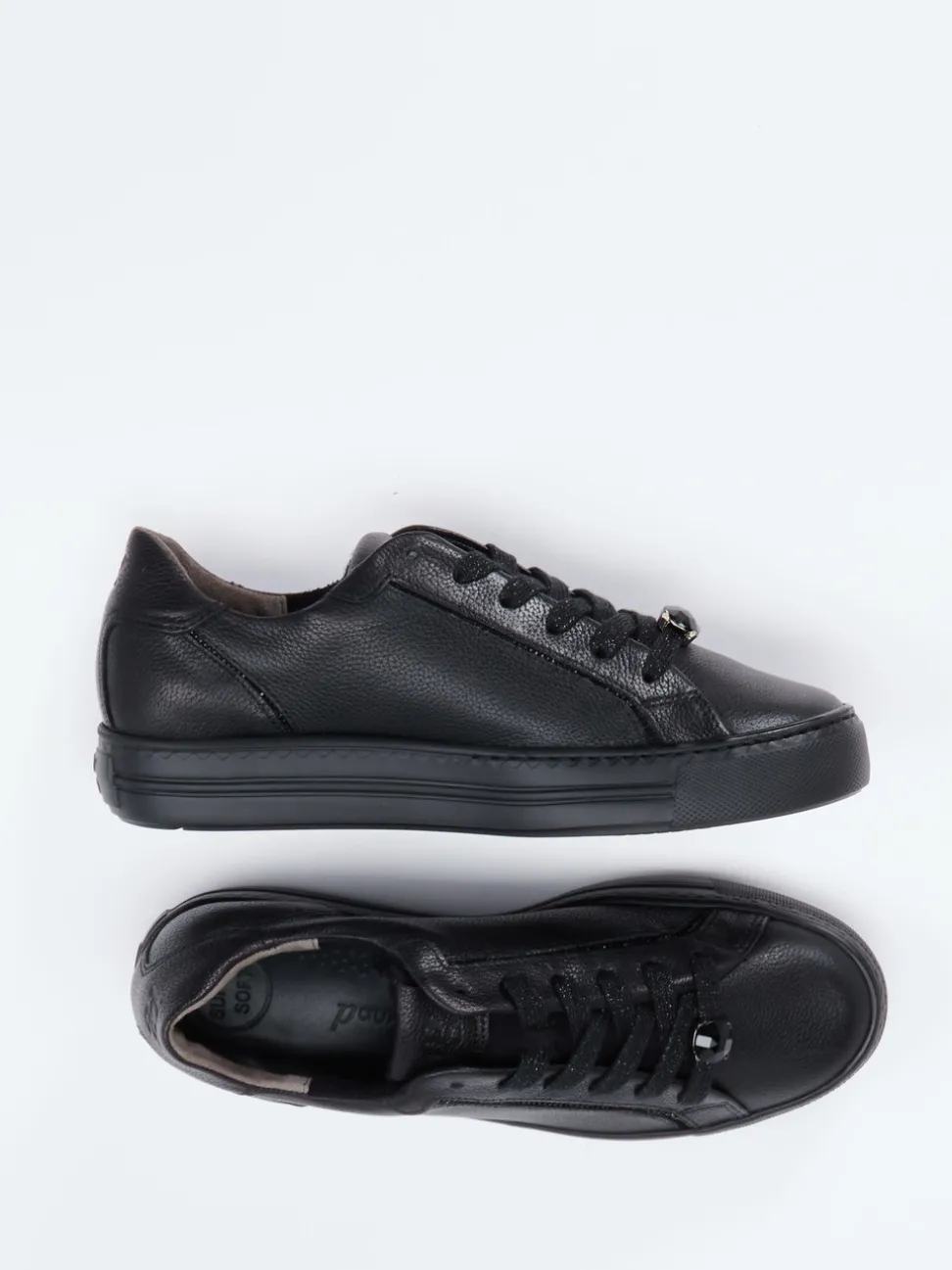 Paul Green – Sneaker aus Kalbleder Schwarz