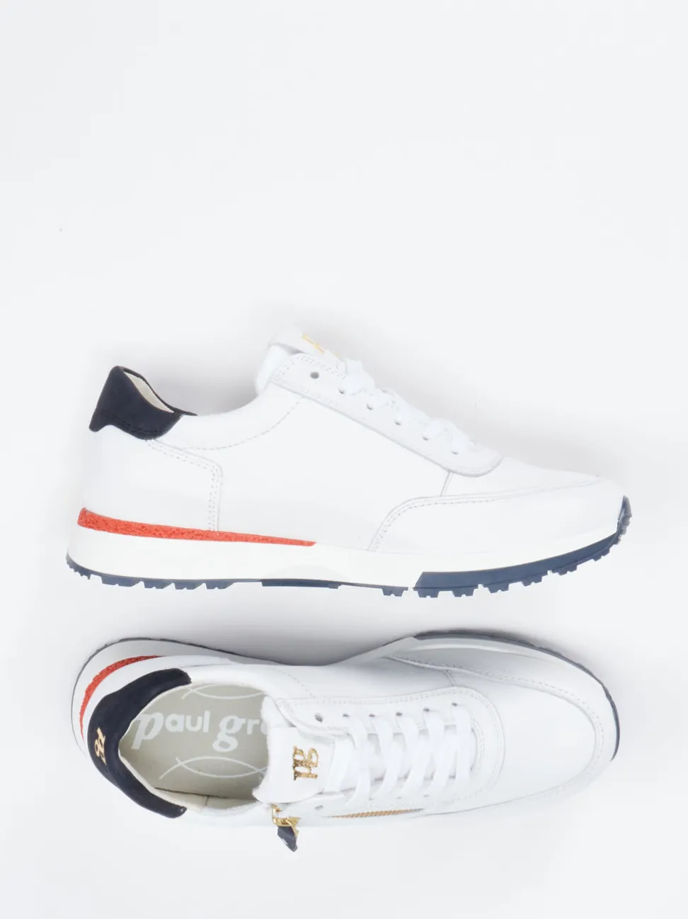 Paul Green – Sneaker aus Kalbleder in Weiß