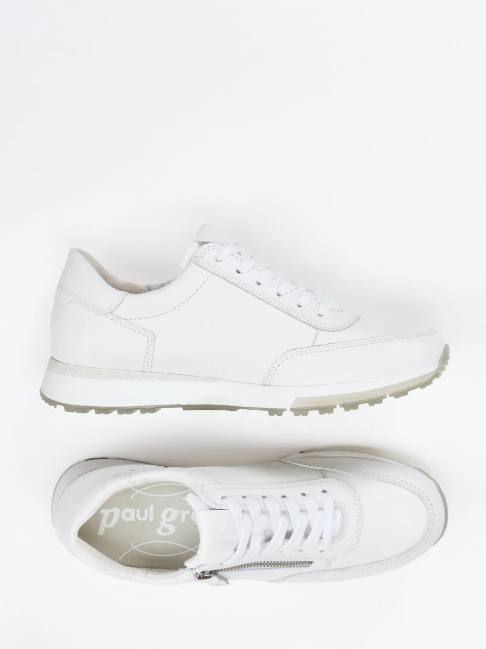 Paul Green – Sneaker aus Kalbleder in Weiß