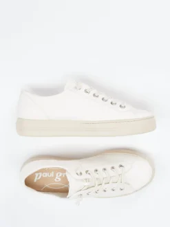 Paul Green – Sneaker aus Kalbleder cremeweiß