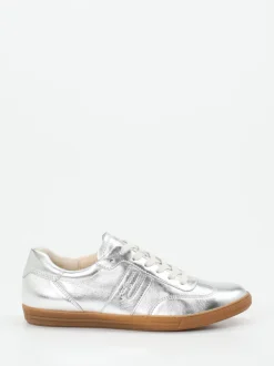 Paul Green – Sneaker aus Kalbleder silberfarben
