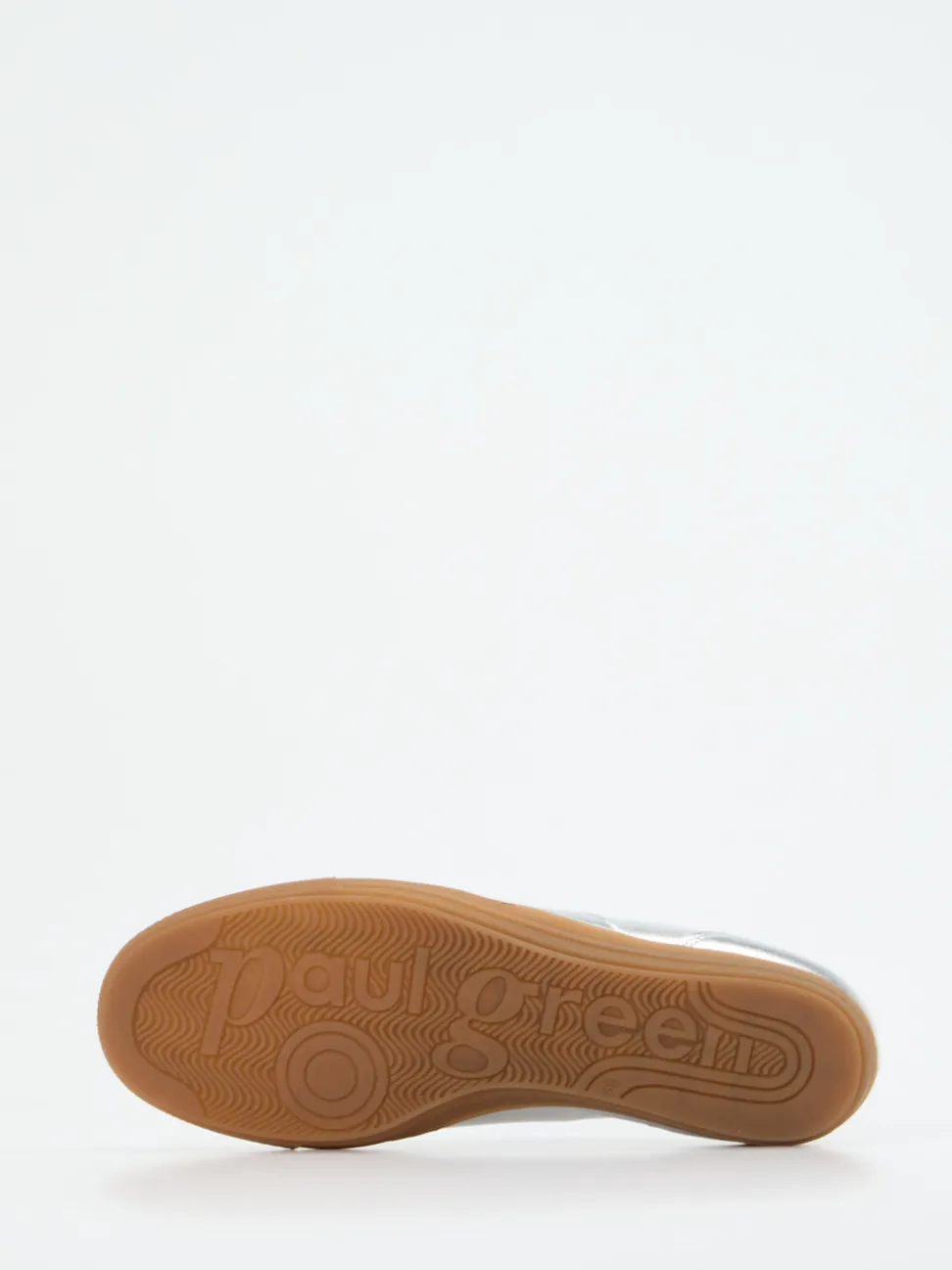 Paul Green – Sneaker aus Kalbleder silberfarben