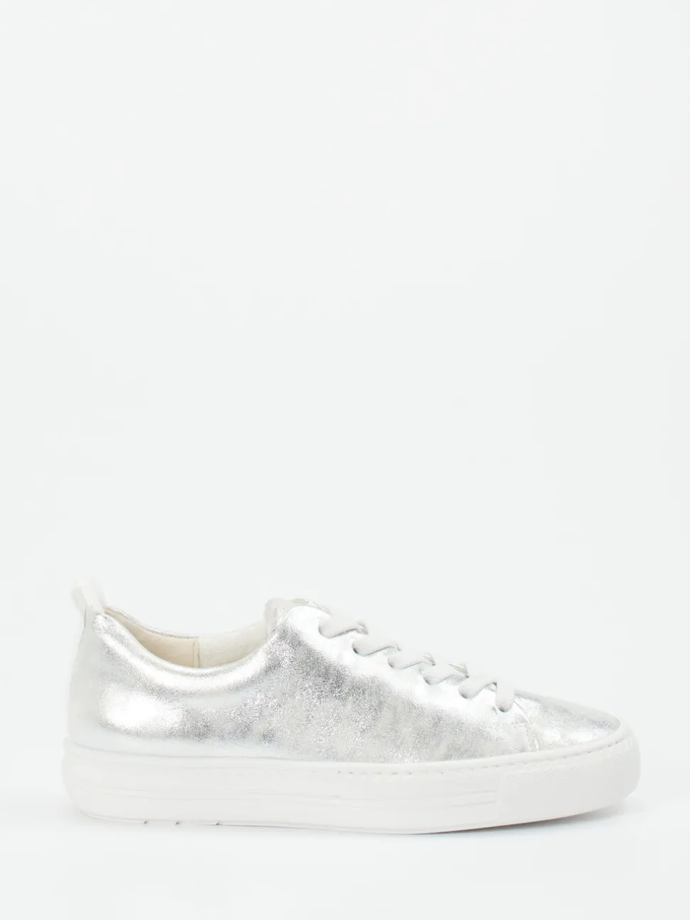 Paul Green – Sneaker aus Kalbleder silberfarben