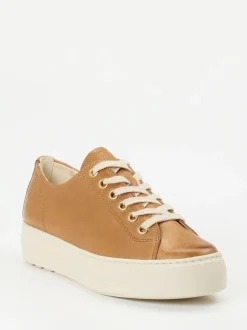Paul Green – Sneaker aus Kalbleder Cognacbraun