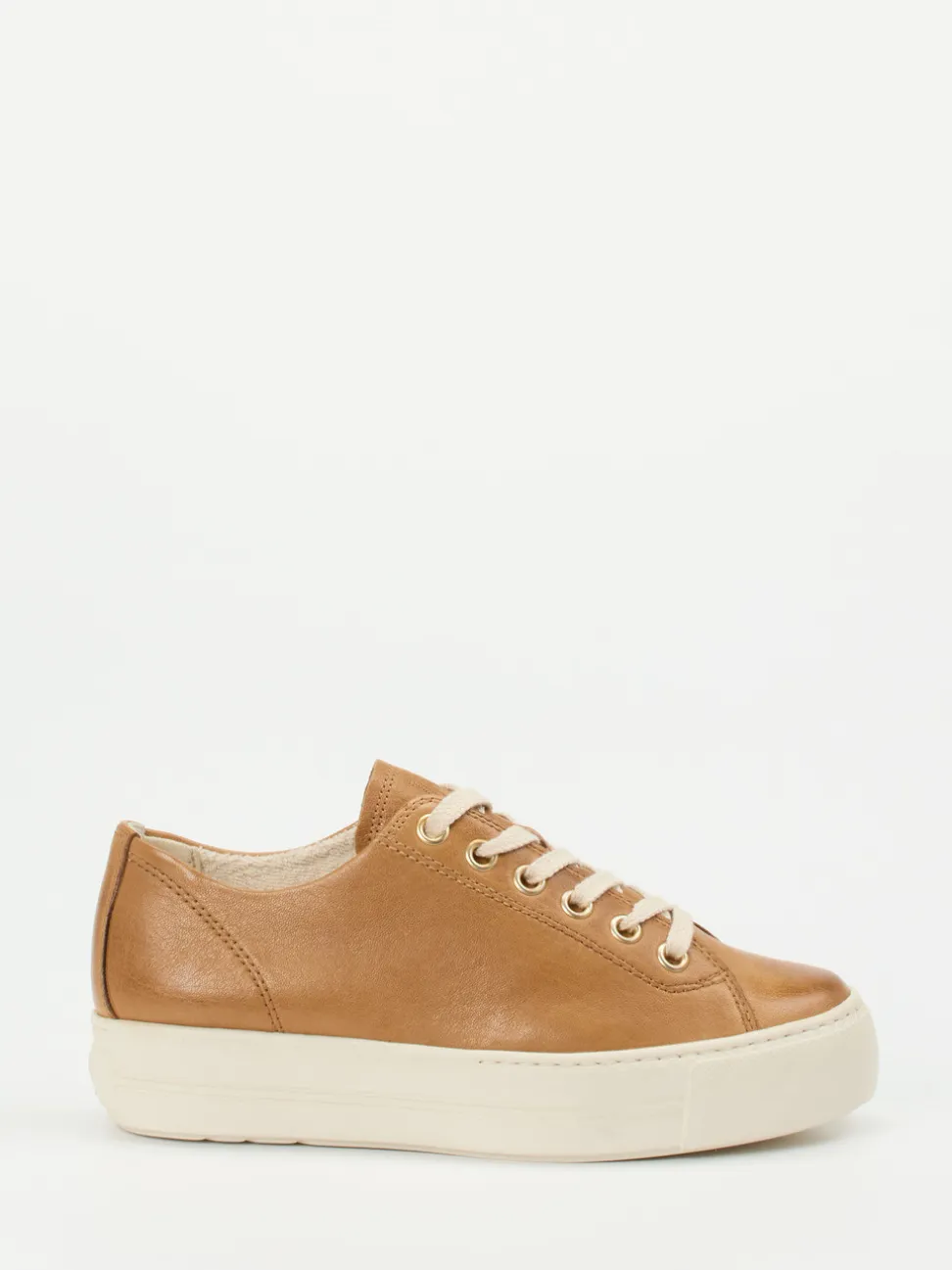 Paul Green – Sneaker aus Kalbleder Cognacbraun