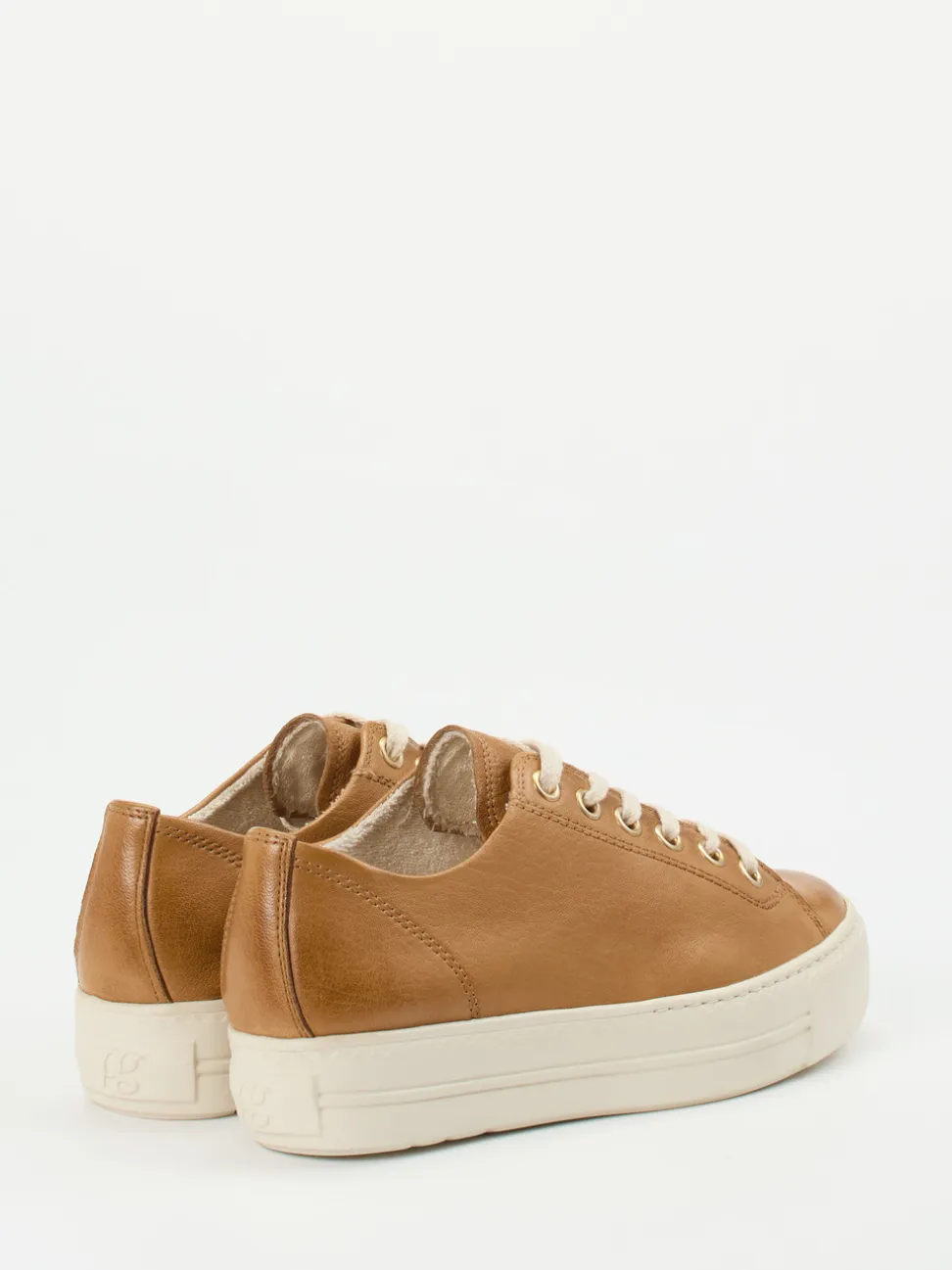 Paul Green – Sneaker aus Kalbleder Cognacbraun