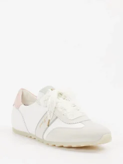 Paul Green – Sneaker aus Leder-Mix in Offwhite