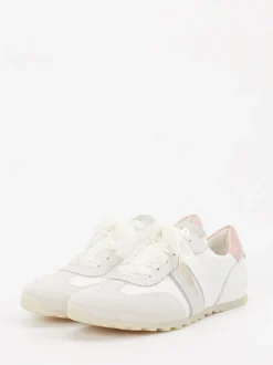 Paul Green – Sneaker aus Leder-Mix in Offwhite
