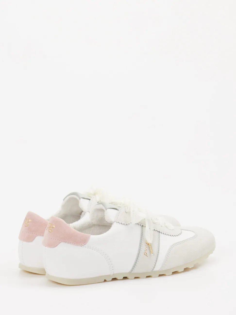 Paul Green – Sneaker aus Leder-Mix in Offwhite