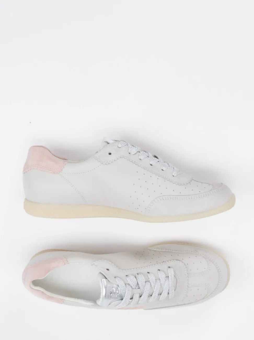 Paul Green – Sneaker aus Ledermix in Offwhite