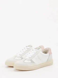 Paul Green – Sneaker aus Leder und Veloursleder Weiß