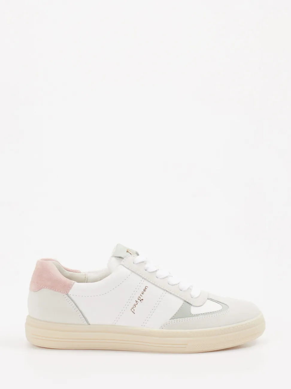 Paul Green – Sneaker aus Leder und Veloursleder Weiß