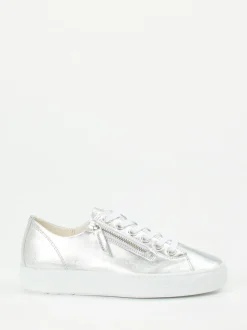 Paul Green – Sneaker aus Metallicleder silber