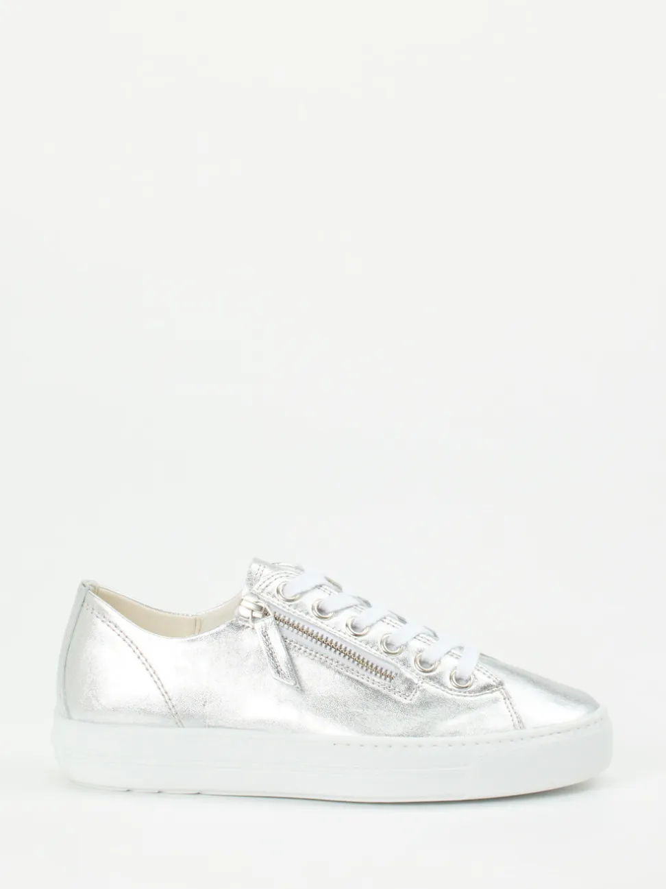 Paul Green – Sneaker aus Metallicleder silber
