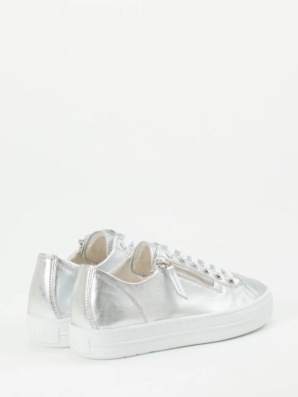 Paul Green – Sneaker aus Metallicleder silber