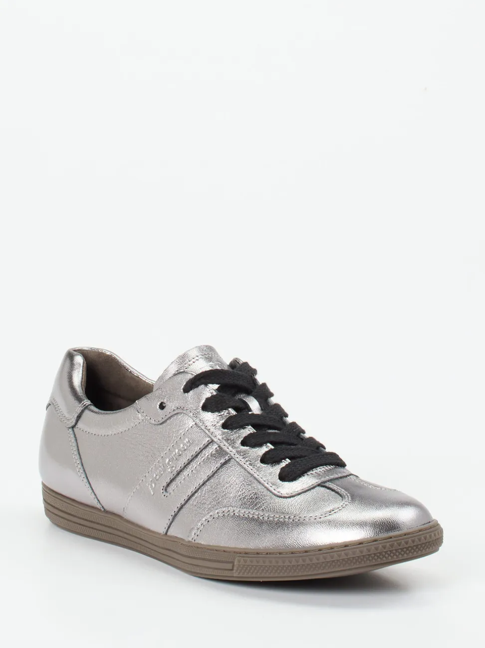 Paul Green – Sneaker aus Metallicleder silberfarben
