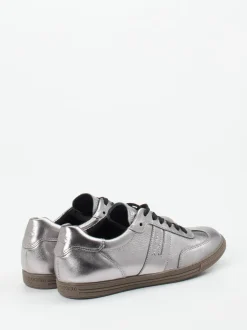 Paul Green – Sneaker aus Metallicleder silberfarben