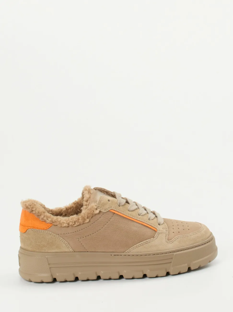 Paul Green – Sneaker aus Nubukleder sandbeige