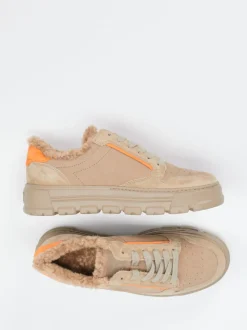 Paul Green – Sneaker aus Nubukleder sandbeige