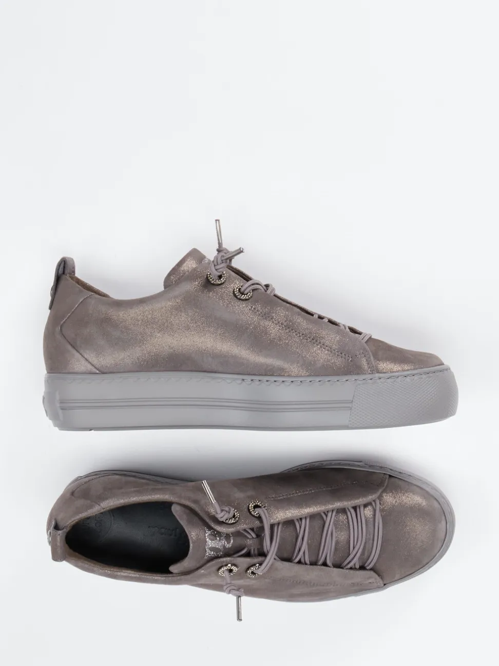 Paul Green – Sneaker aus Nubukleder in Grau