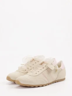 Paul Green – Sneaker aus Veloursleder cremebeige