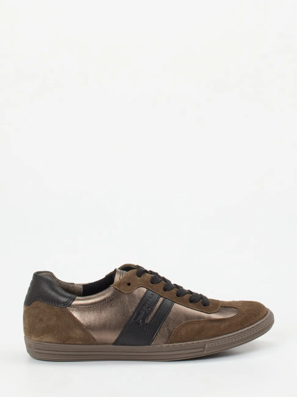 Paul Green – Sneaker aus Velours- und Metallicleder braun
