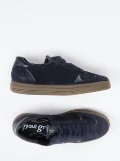 Paul Green – Sneaker aus Veloursleder Dunkelblau