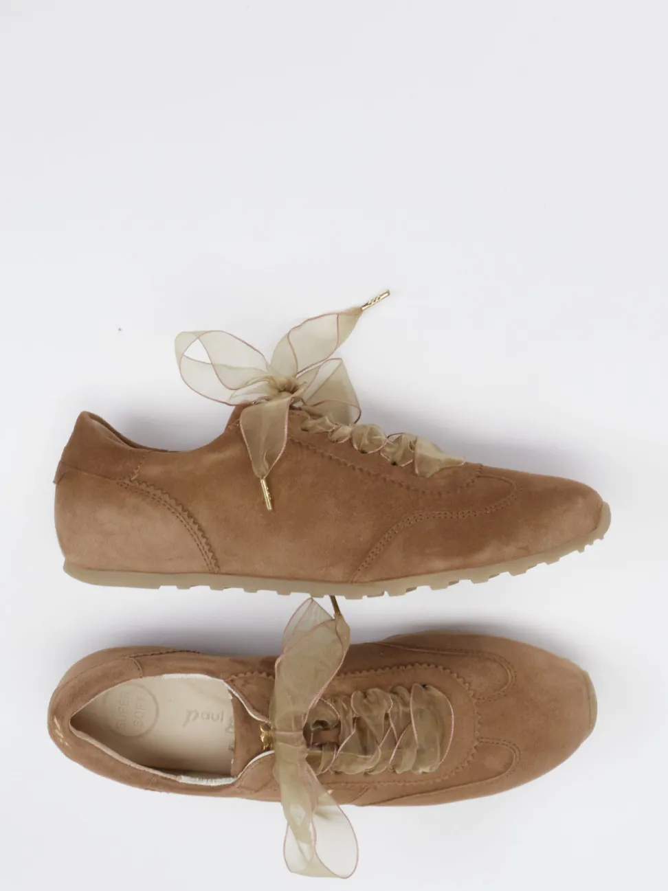 Paul Green – Sneaker aus Veloursleder in Braun