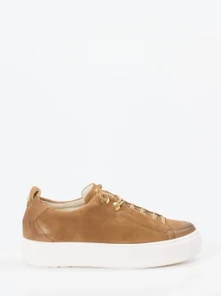 Paul Green – Sneaker aus Veloursleder cognacbraun