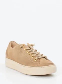Paul Green – Sneaker aus Veloursleder Sandbeige