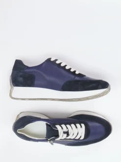Paul Green – Sneaker aus Veloursleder Dunkelblau