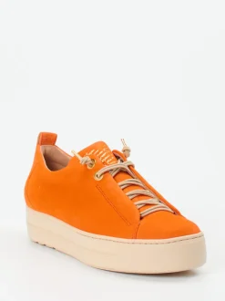 Paul Green – Sneaker aus Veloursleder in Orange
