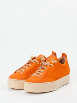 Paul Green – Sneaker aus Veloursleder in Orange