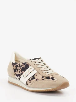 Paul Green – Sneaker aus Veloursleder im Animalprint
