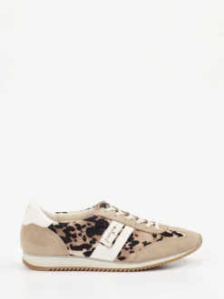 Paul Green – Sneaker aus Veloursleder im Animalprint