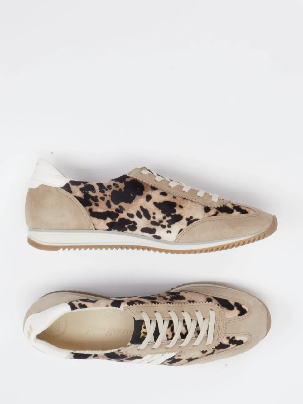 Paul Green – Sneaker aus Veloursleder im Animalprint