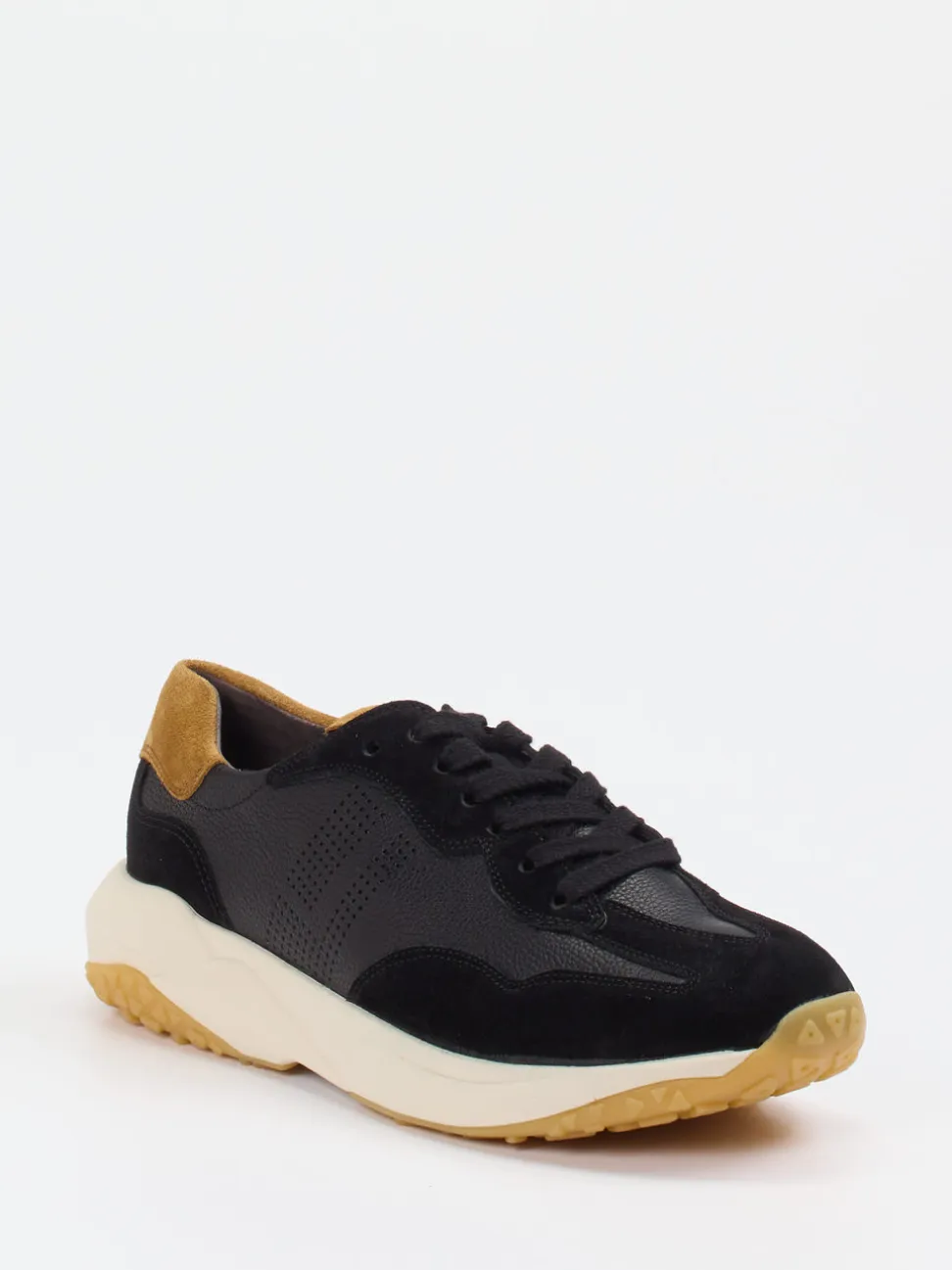 Paul Green – Sneaker aus Velour- und Glattleder schwarz