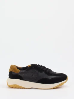 Paul Green – Sneaker aus Velour- und Glattleder schwarz