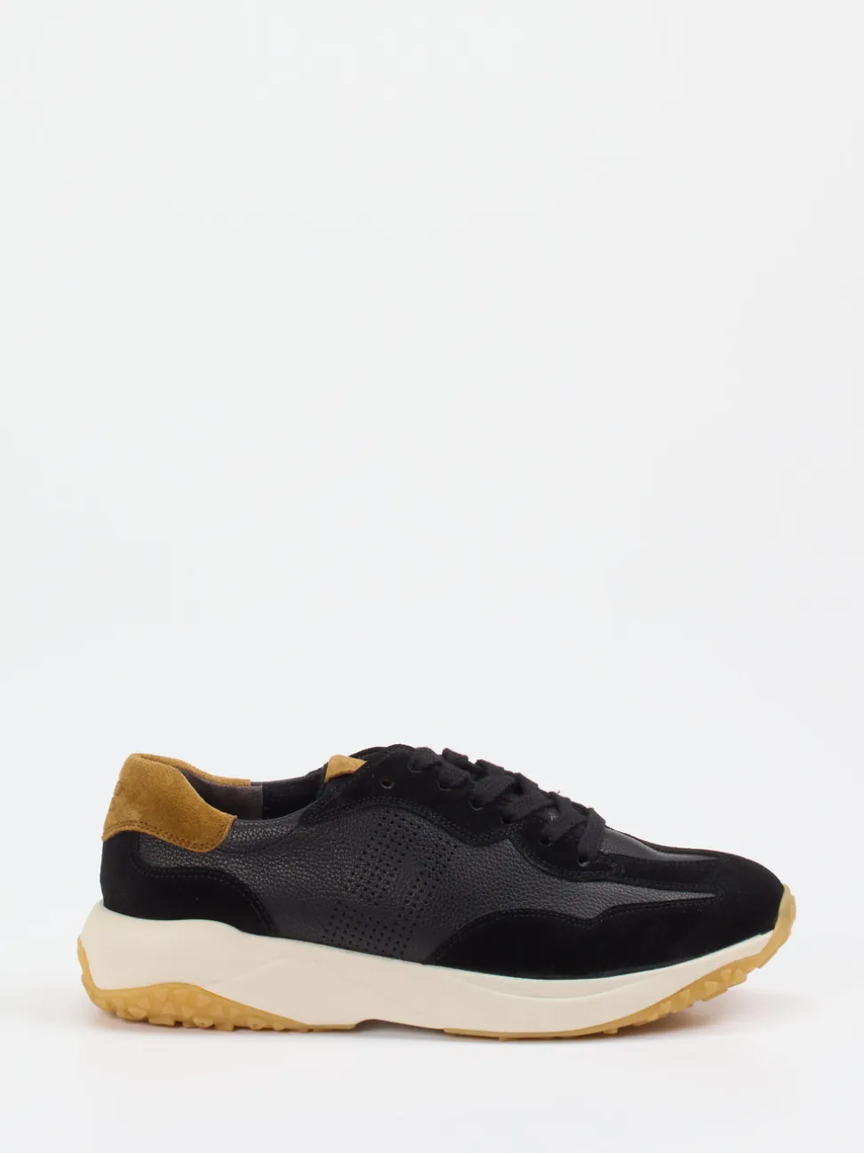 Paul Green – Sneaker aus Velour- und Glattleder schwarz