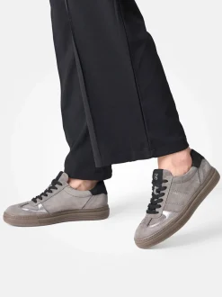 Paul Green – Sneaker aus Veloursleder in Taupe