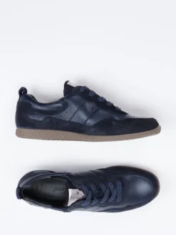 Paul Green – Sneaker aus Velour- und Glattleder dunkelblau
