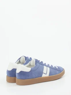 Paul Green – Sneaker aus Veloursleder in Jeansblau
