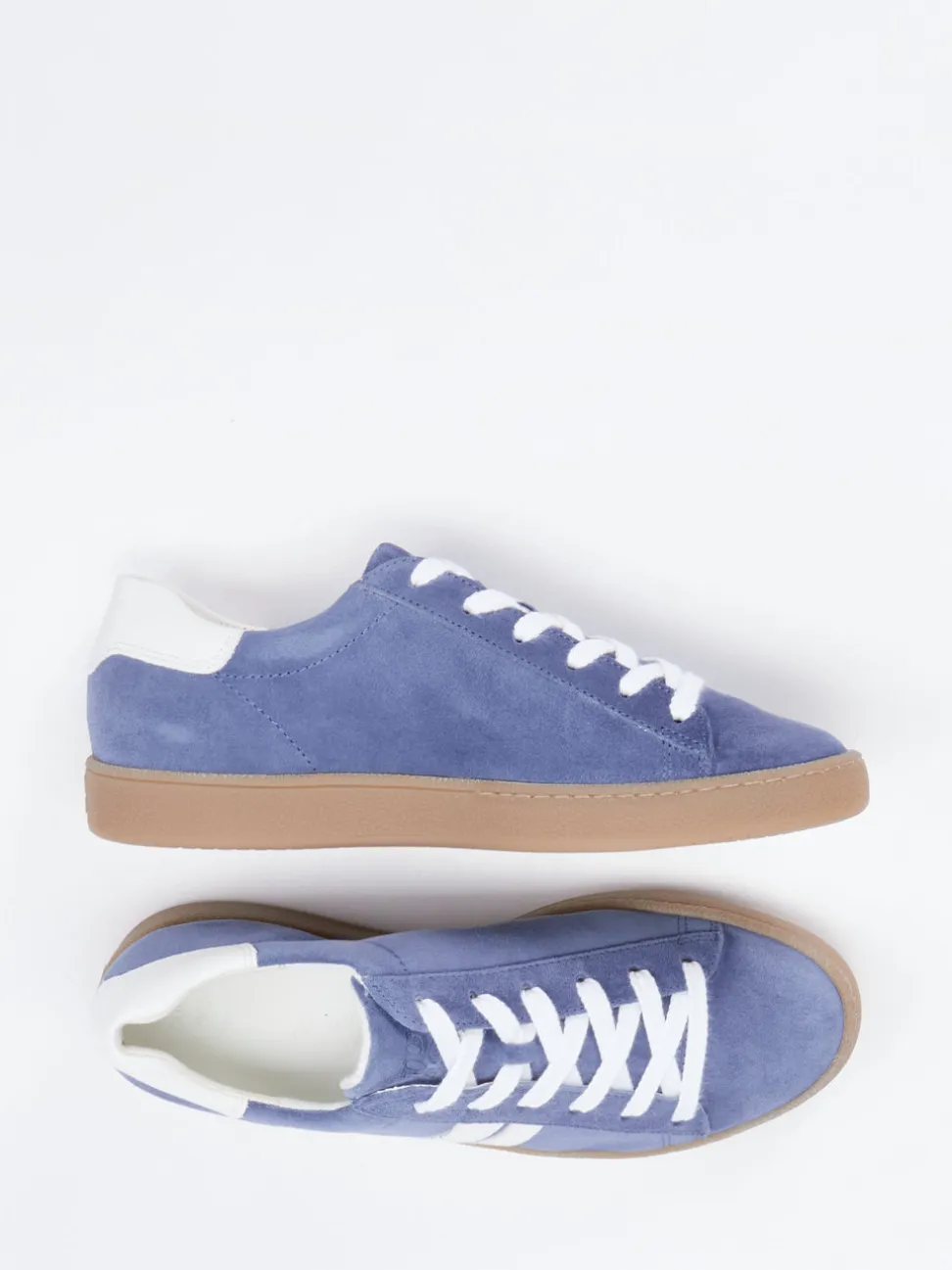 Paul Green – Sneaker aus Veloursleder in Jeansblau