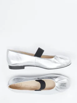 Paul Green – Spangenpumps aus Metallicleder silber