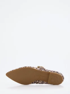 Paul Green – Spangenpumps aus Veloursleder im Leoprint